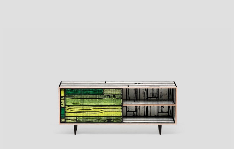 Colorful Buffets and Cabinets by Richard Woods & Sebastian Wrong (7)