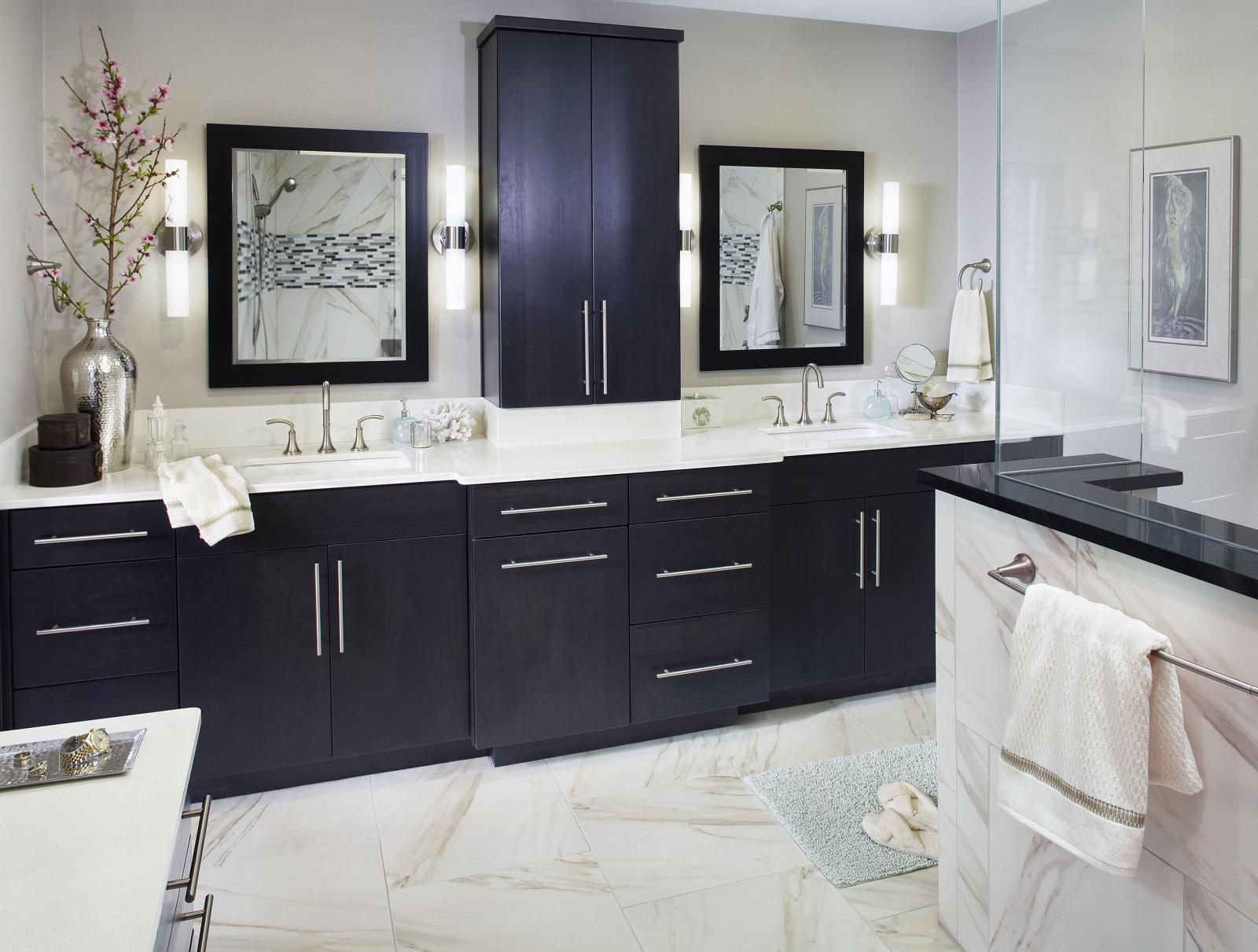 HOW TO DESIGN A LUXURY BATHROOM WITH BLACK CABINETS (2) | Buffets And