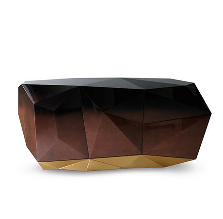 modern sideboards - brown sideboard with gold base