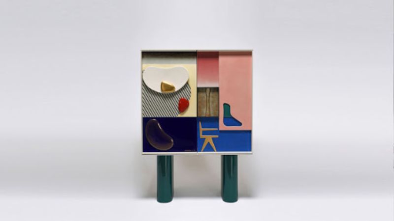 Doshi Levien's Colorful Corrugated Patchworks On His Modern Cabinets