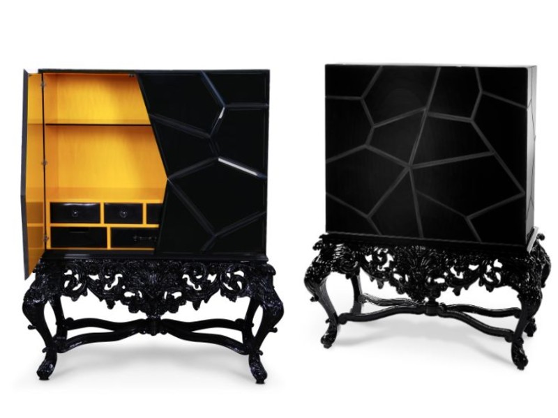 The Splendour Of Your Interior Design: 30 Exclusive Golden And Black Luxury Cabinets