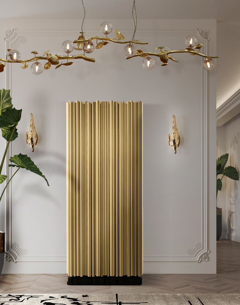 gold cabinet design
